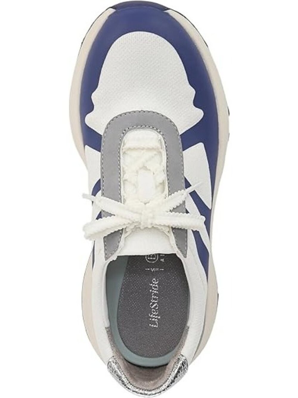 LifeStride Impulse Size 7.5W Sneakers Womens Skipper Blue Stretch Laces Slip-On - Picture 4 of 7